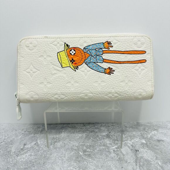 Louis Vuitton Virgil Abloh White Tourillon Leather Zippy Vertical LV Friend Long - Picture 1 of 11